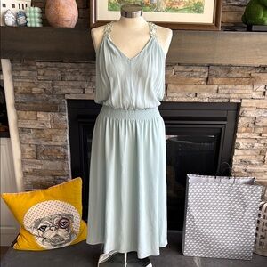 Rebecca Taylor Sleeveless Halter Midi Dress